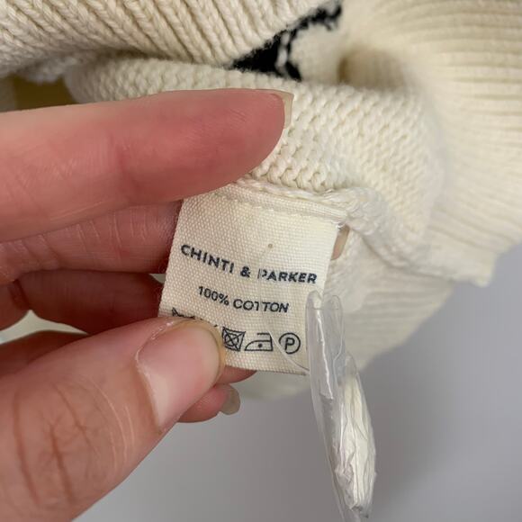 CHINTI & PARKER Snoopy & Charlie Hug Sweater In Nude Small NWOT - Picture 12 of 13